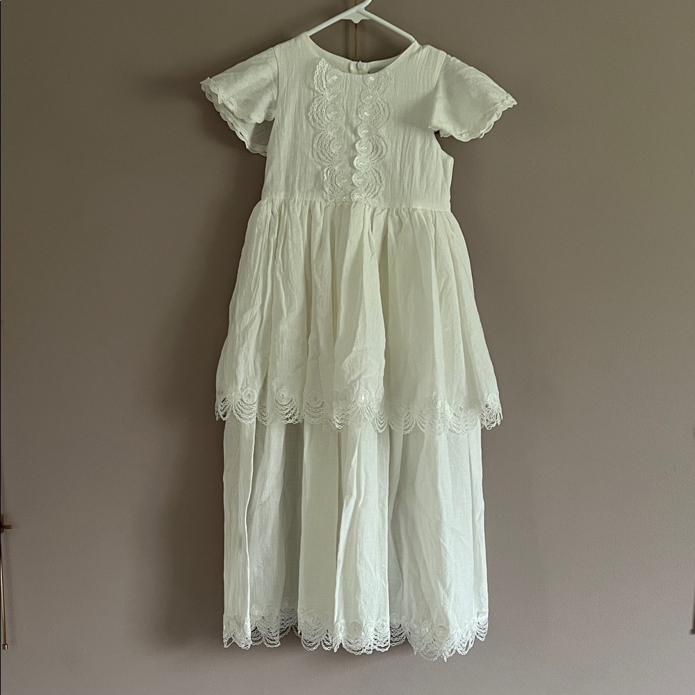 Trish Scully layered lace cap sleeve midi dress 7 Easter, communion, wedding